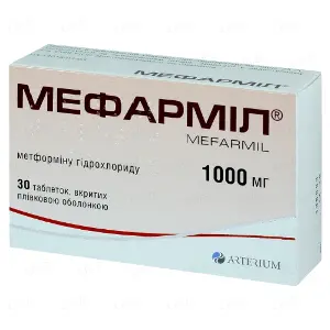 Мефармил таблетки по 1000 мг, 30 шт.