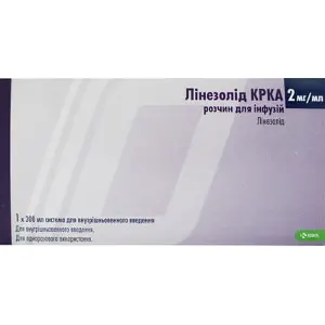 Лінезолід КРКА розчин для інфузій по 300 мл, 2 мг / мл, 1 шт.