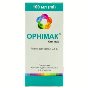 Орнімак розчин д/інф. 0.5 % по 100 мл у пляш.