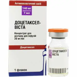 Доцетаксел-Віста концентрат для розчину для інфузій, 20 мг/мл, по 7 мл (140 мг) у флаконі