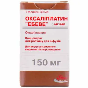 Оксаліплатин ЭБЕВЕ 5 мг/мл 30 мл (150 мг) концентрат