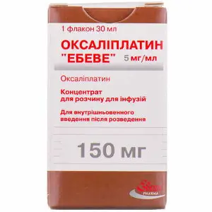 Оксалиплатин ЭБЕВЕ 5 мг/мл 30 мл (150 мг) концентрат