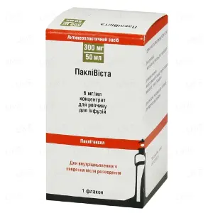 Паклівіста концентрат для розчину для інфузій, 6 мг/мл, по 50 мл (300 мг) у флаконі