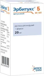 Ербітукс 5 мг/мл 20 мл №1 розчин для інфузій