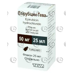 Эпирубицин-Тева 50 мг 25 мл раствор для инъекций