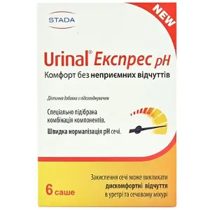 Уринал Express pH для быстрой нормализации pH в моче, в саше, 6 шт.