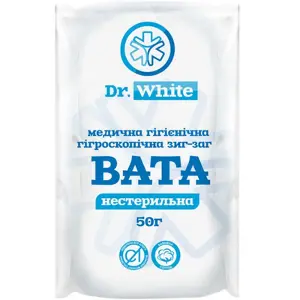 DR.WHITE вата нестерильная зиг-заг, 50 г