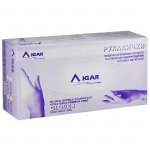 IGAR перчатки медицинские нитриловые смотровые нестерильные неприпудренные размер L (8-9)