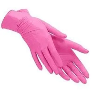 Перчатки нитриловые неприпудренные смотровые нестерильные размер S Dr.WHITE Professional pink 10 штук
