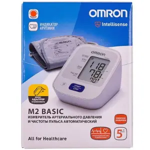 Тонометр Omron M2 Basic автоматичний з адаптером та манжетою