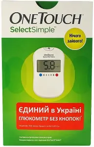 СИСТЕМА КОНТРОЛЯ УРОВНЯ ГЛЮКОЗЫ В КРОВИ ONE TOUCH SELECT SIMPLE с комплектующими