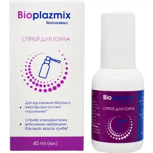 Биоплазмикс спрей для горла по 40 мл во флак.