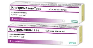 Клотримазол-Тева таблетки вагінальні протимікробні по 100 мг, 6 шт.