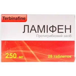 Ламифен таблетки от грибка по 250 мг, 28 шт.