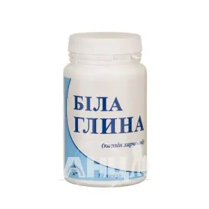 Біла глина каолін харчовий капсули 350 мг № 90