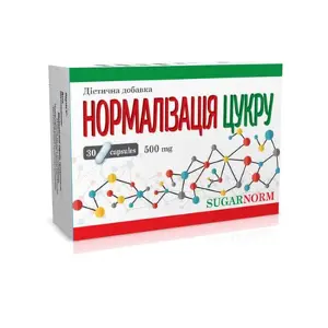 Нормалізація цукру капсулы блістер № 30