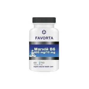 Магній + B6 капсули 700 мг контейнер, FAVORTA № 60