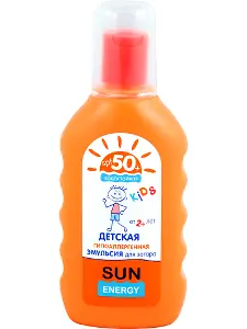 Емульсія для засмаги гіпоалергенна для дітей Сан енерджі SPF 50+ 150 мл, д/дітей