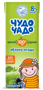 СОК ИЗ ЯБЛОК И ЧЕРНОПЛОДНОЙ РЯБИНЫ тм "ЧУДО-ЧАДО" НЕОСВЕТЛЕННЫЙ СТЕРИЛИЗОВАННЫЙ (ЯБЛОКО-ЯГОДЫ) яблоко, ягоды