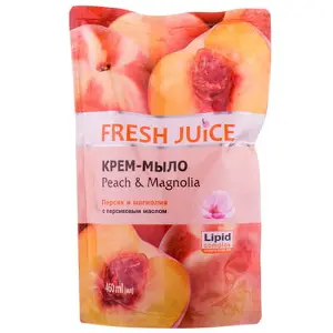 ЖИДКОЕ МЫЛО дой-пак "FRESH JUICE" 460 мл, peach & magnolia с персиковым маслом