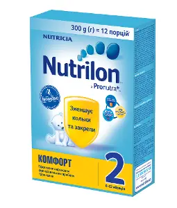 Смесь сухая молочная Nutrilon Комфорт 2 для питания детей от 6 до 12 месяцев, 300 г