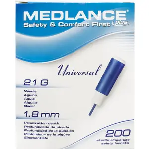 ЛАНЦЕТ (СКАРИФИКАТОР) АВТОМАТИЧЕСКИЙ MEDLANCE® PLUS UNIVERSAL игла 21G, глуб. прокола 1,8 мм