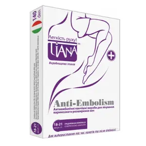 Панчохи антиемболічні Тіана 960 компр. 18-21 мм відкритий мисок, розмір 3, білі