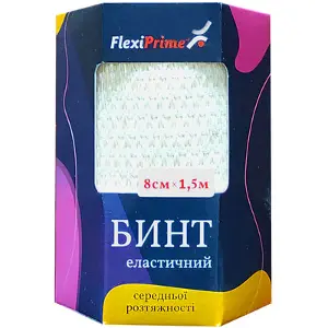 БИНТ ЭЛАСТИЧНЫЙ FLEXIPRIME® 8 см х 1,5 м, средн. растяж.