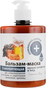 Бальзам-маска Муміє алтайське та мед Домашній доктор 500 мл, Мумійо алтайське і мед