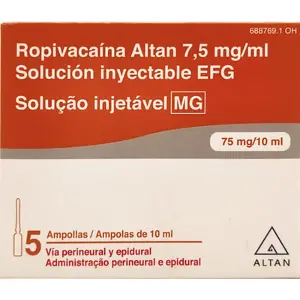 Ропівакаїн р-н д/ін. 7,5 мг/мл амп. 10 мл