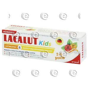 Лакалут Кидз Зубная паста Lacalut Kids Антикариес & Защита от сахарных кислот 55 мл, Антикариес & Защита от сахарных кислот