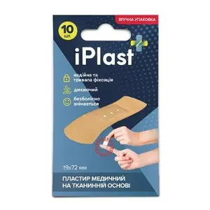 ПЛАСТЫРЬ тм "iPlast" МЕДИЦИНСКИЙ 19 * 72 мм