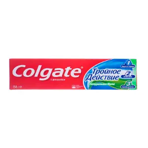 ЗУБНАЯ ПАСТА COLGATE TRIPLE ACTION "ТРОЙНОЕ ДЕЙСТВИЕ" 100 мл