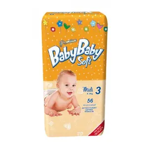 ПОДГУЗНИКИ ДЕТСКИЕ BabyBaby Soft премиум миди