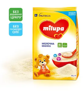 КАША МОЛОЧНАЯ СУХАЯ БЫСТРОРАСТВОРИМАЯ МАННАЯ MILUPA 210 г, манная