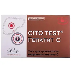 ТЕСТ ДЛЯ ДИАГНОСТИКИ ВИРУСНОГО ГЕПАТИТА C CITO TEST® ГЕПАТИТ C IHCV-C41, д/самоконтроля