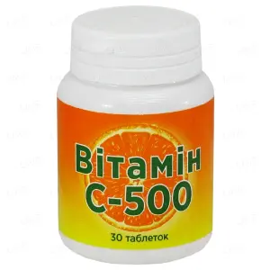 Вітамін C таблетки 500 мг контейн. № 30