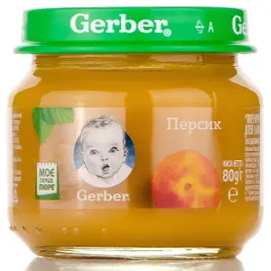 ПЮРЕ ФРУКТОВОЕ ГОМОГЕНИЗИРОВАННОЕ ТМ "GERBER" "ПЕРСИК" 80 г, персик, с 6 мес.