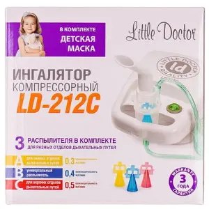 ИНГАЛЯТОР КОМПРЕССОРНЫЙ LD-212C белого цвета