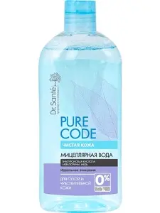 МИЦЕЛЛЯРНАЯ ВОДА ДЛЯ СУХОЙ И ЧУВСТВИТЕЛЬНОЙ КОЖИ серии "DR.SANTE PURE CODE" 500 мл