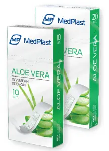 НАБОР ПЛАСТЫРЕЙ MP MEDPLAST ПЕРВОЙ МЕДИЦИНСКОЙ ПОМОЩИ АЛОЭ ВЕРА (ALOE VERA) 19 * 72 мм