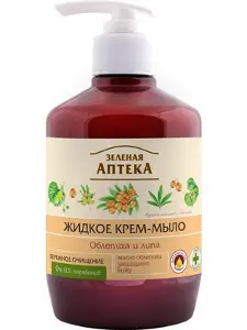 Крем-мило рідке Зелена Аптека 460 мл, обліпиха, липа