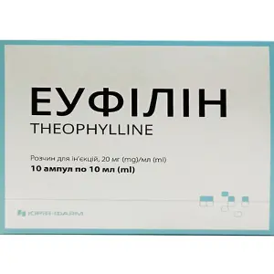 Эуфиллин р-р д/ин. 2% амп. 10 мл