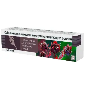 Сабельник гель-бальзам з екстрактом цілющих рослин 100 мл