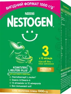 СМЕСЬ СУХАЯ МОЛОЧНАЯ NESTOGEN® 3 С ЛАКТОБАКТЕРИЯМИ L. REUTERI 1000 г, с 12 мес.