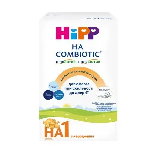 HIPP ДЕТСКАЯ СУХАЯ ГИПОАЛЛЕРГЕННАЯ МОЛОЧНАЯ СМЕСЬ "HA COMBIOTIC" 1 НАЧАЛЬНАЯ 350 г, гипоаллерг.