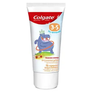 ДЕТСКАЯ ЗУБНАЯ ПАСТА COLGATE БЕЗ ФТОРА 60 мл, от 3 до 5 лет