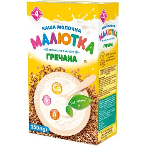 КАША МОЛОЧНАЯ ГРЕЧНЕВАЯ "МАЛЫШКА" 250 г, гречка