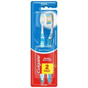 ЗУБНАЯ ЩЕТКА COLGATE EXTRA CLEAN "ЭКСТРА ЧИСТОТА" medium, 1+1