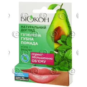 Помада гігієнічна Натуральний догляд 4,6 г, м'ята, авокадо